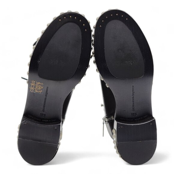 Alexander McQueen Leather Combat Boots 38.5 - Picture 6 of 14